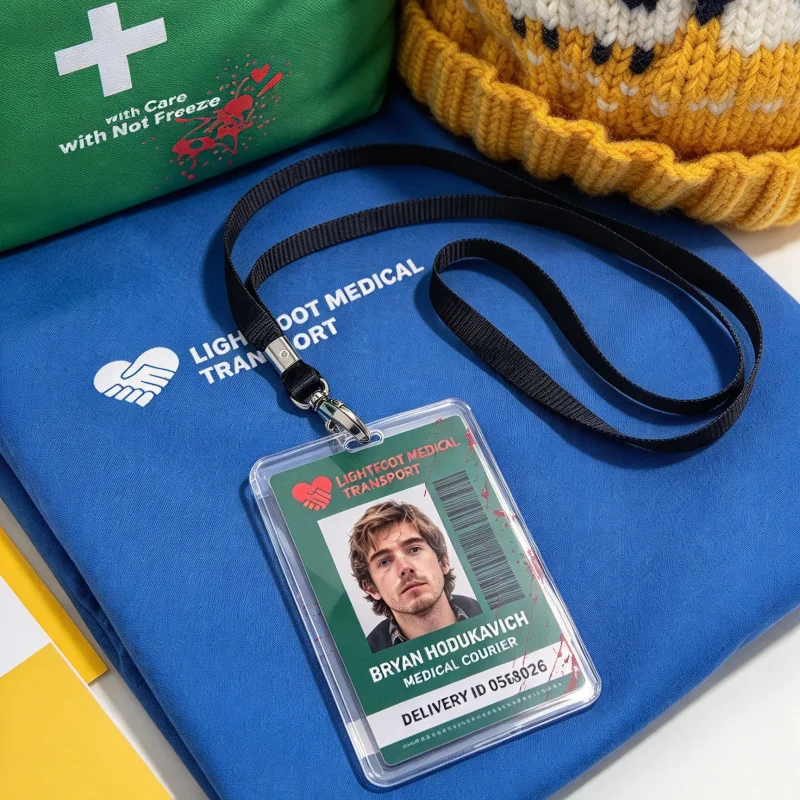 Resident Evil Horror Movie Bryan ID Card LanYard, Lightfoot Transport Badge,Halloween Cosplay Prop, Fans Collectible Gift