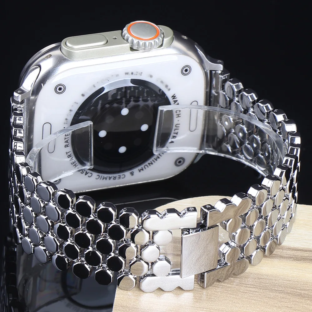Fischschuppen-Wabenarmband für Apple Watch Band Ultra 3 2 49 mm Armband iWatch Serie 11 10 9 8 7 SE 6 5 4 3 2 46/45/44/42/41/40 mm
