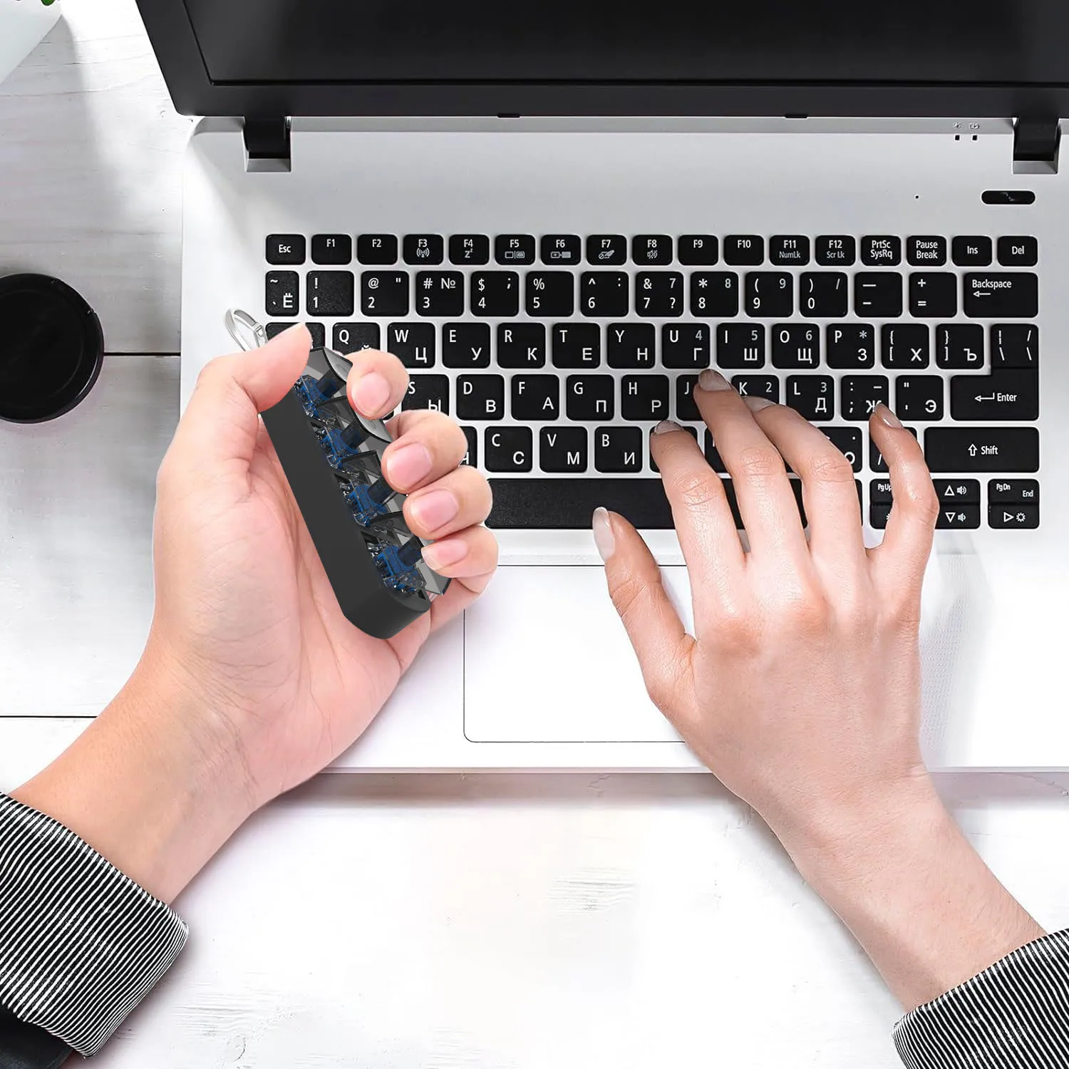 Transparent Black 4 Keys Keyboard Keycaps Fidget Toy,Party Stress Relief DIY Keycaps Toy Keyboard Caps Anti-Anxiety Point Keycap