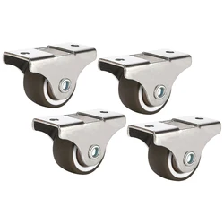 4Pcs 1inch Mini Mute Small Ball Bearings Casters Set for Suitable Furniture Rolling Cabinets with Screw Tube Bed Drawers Tools