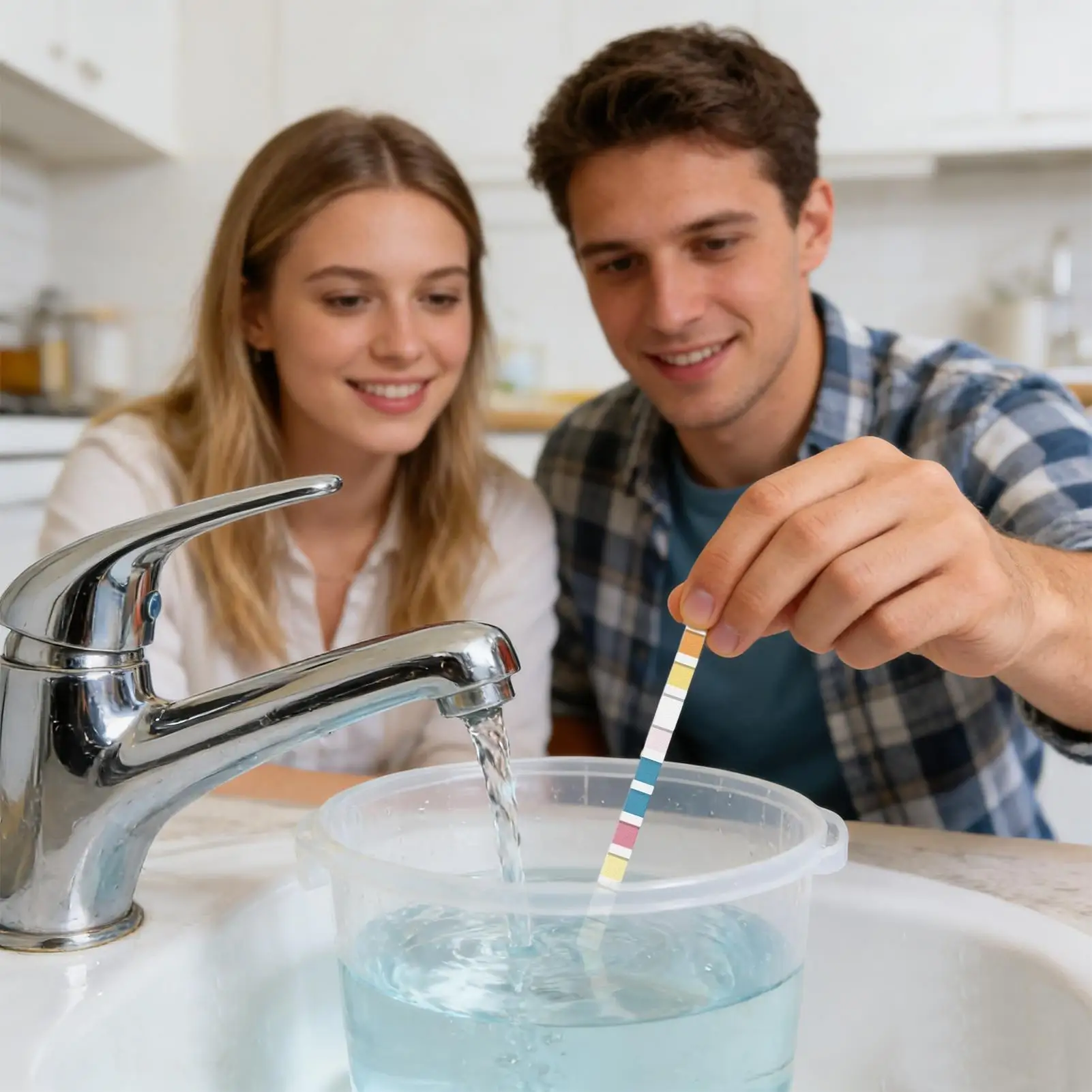 Water Test Strips Easy To Read Multi-parameter Portable Quick Home Tap Well Water Test For Tap Spa Tub Lake Drink