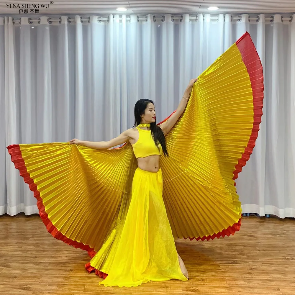 Adult Isis Wings Egyptian Belly Dance Wings Carnivals Festivals Cosplay Fairy Wings New Unique Two-color Stitching Dance Wings
