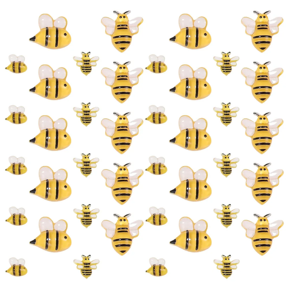 

100Pcs Decorative Resin Bees Versatile Mini Bees for Indoor Outdoor Use Craft DIY Bee Party Theme Decorations Ornament Set