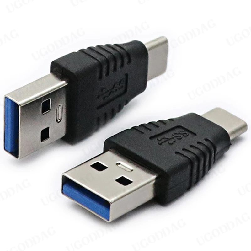 1ชิ้น3.1 USB Type C Type-C ตัวเมียเป็น USB 3.0ตัวผู้อะแดปเตอร์เชื่อมต่อ USB 3.0 SuperSpeed สีดำ