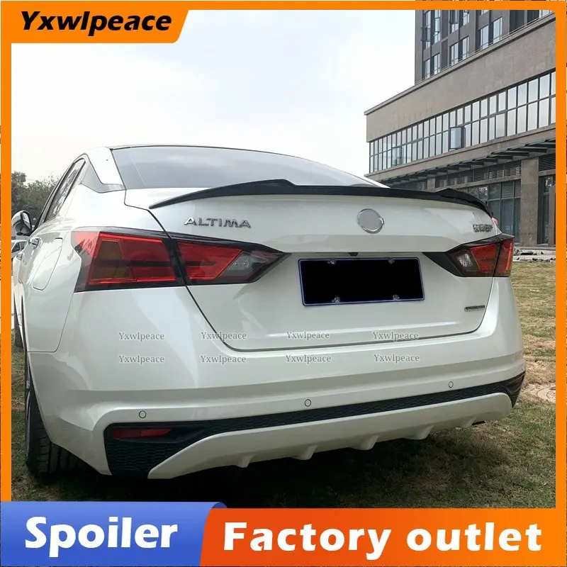 

For Nissan Altima Teana Spoiler 2019 2020 2021 ABS Plastic Unpainted Primer Rear Trunk Lip Wing Car Rear Wing Decoration