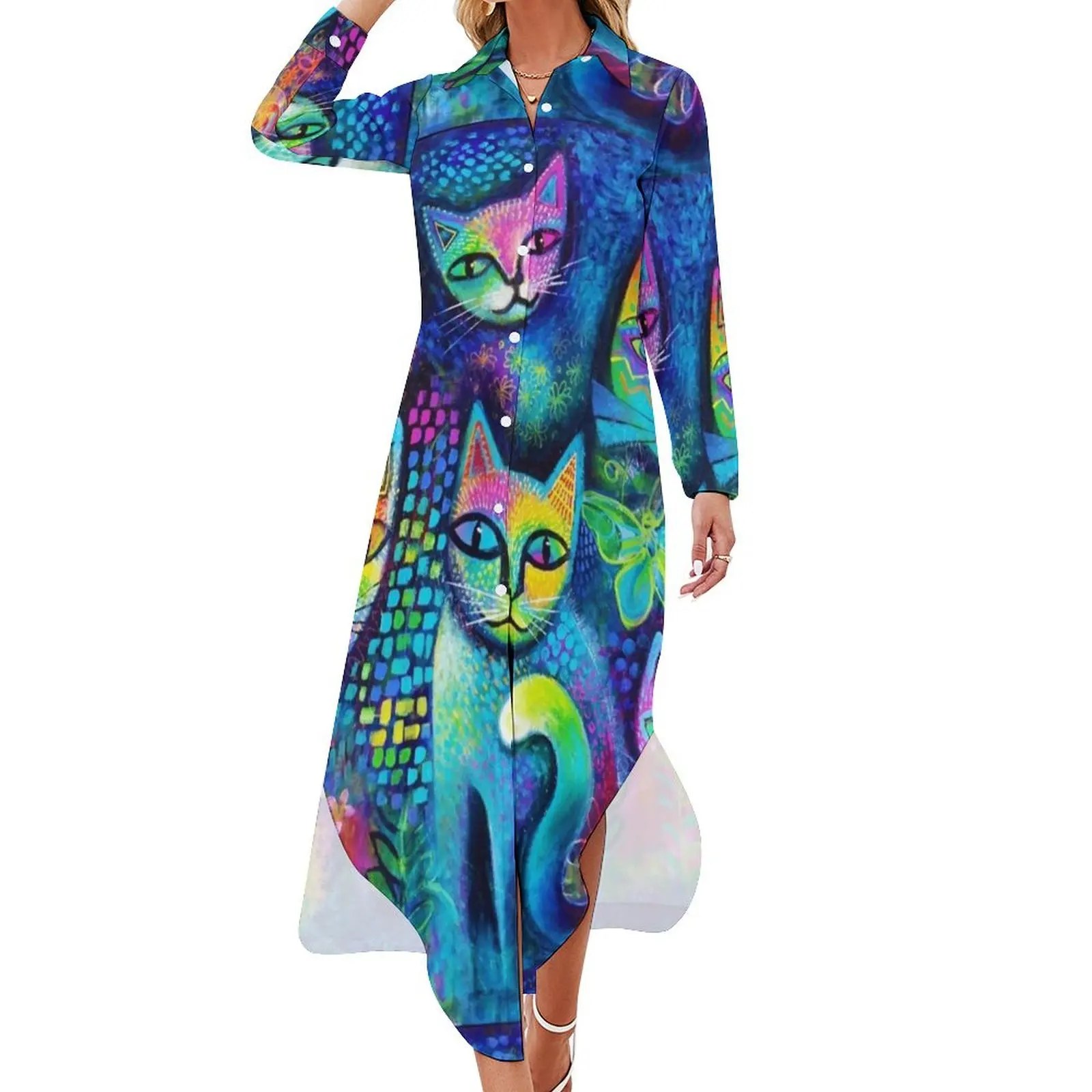 

Magicats Long Sleeved Shirt Dress women's clothing trend 2024 birthday dress dresses for official occasions Womens dresses