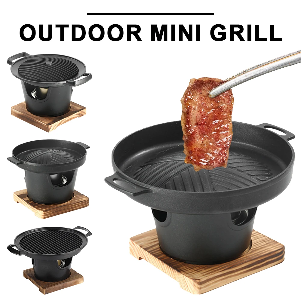 

Outdoor BBQ Plate Japanese One Person Cooking Oven Non-Stick Portable Mini Barbecue Stove Smokeless Mini Barbecue Charcoal Grill