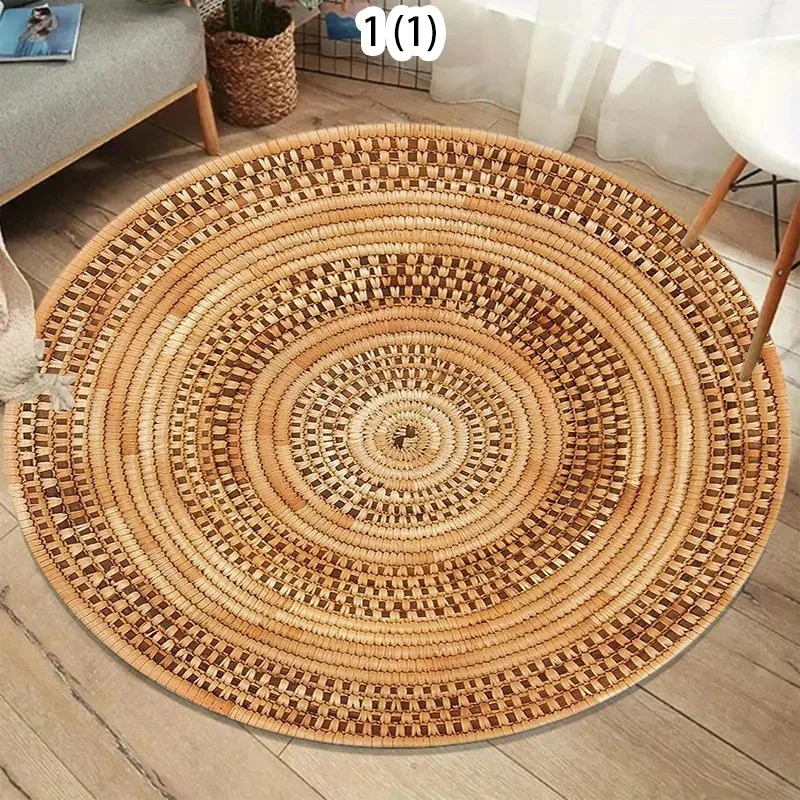 VIKAMA Non-slip Plush Irregular Floral Rug, for Living Room Bedroom Girl Home Decor