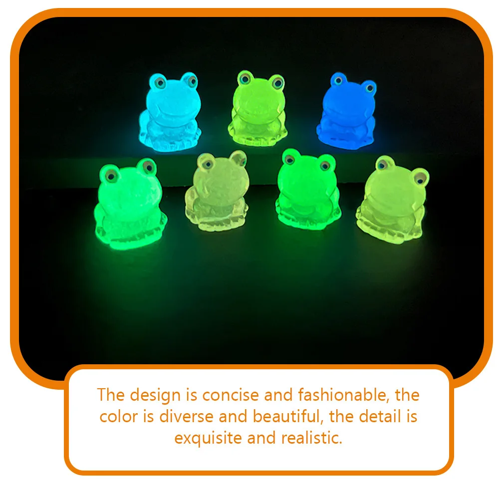 

40Pcs Mini Frog Ornaments Resin Craft Glow in The Dark Home Decor Tiny Figurines for Terrarium Aquarium Mini Frogs
