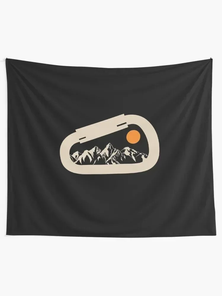 Mountain Climbing Carabiner Sunset Tapestry Room Decore Aesthetic Room Decorations Cute Decor Tapestry