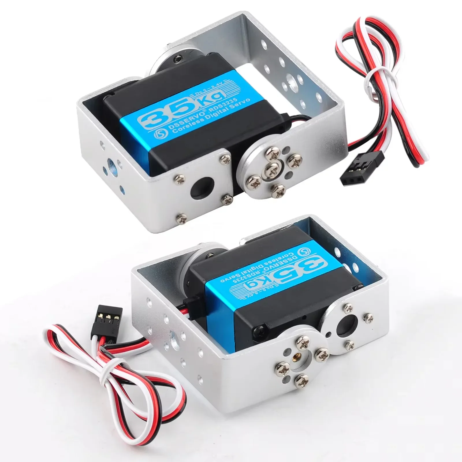DS Servo RDS3235 محرك رقمي Coreless Robot Servo 35 كجم ترس معدني عزم دوران عالي مع لوحة ذراع قوس على شكل حرف U 180 ° /270 ° #6