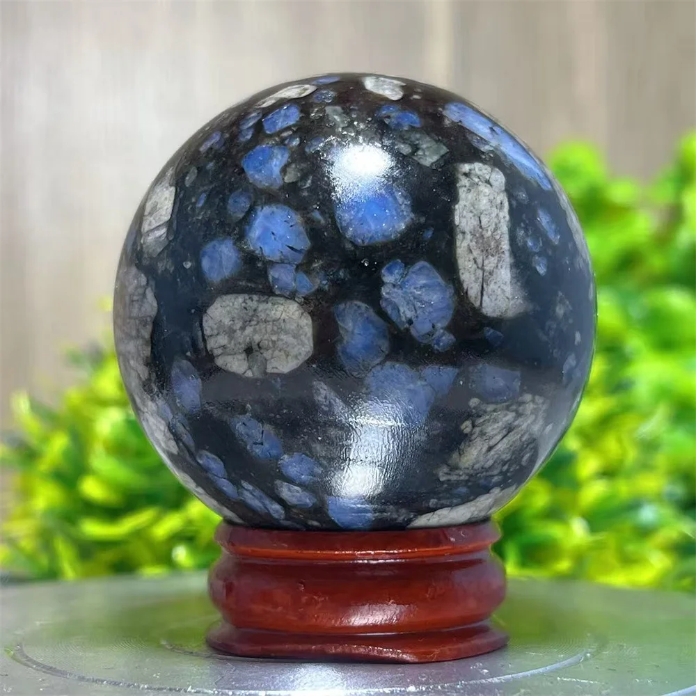 Glaucophane Sphere Ball Specimen Cristallo Que Sera  Polished Quartz Reiki Healing Spiritual Home Decoraition Treatment+Sand