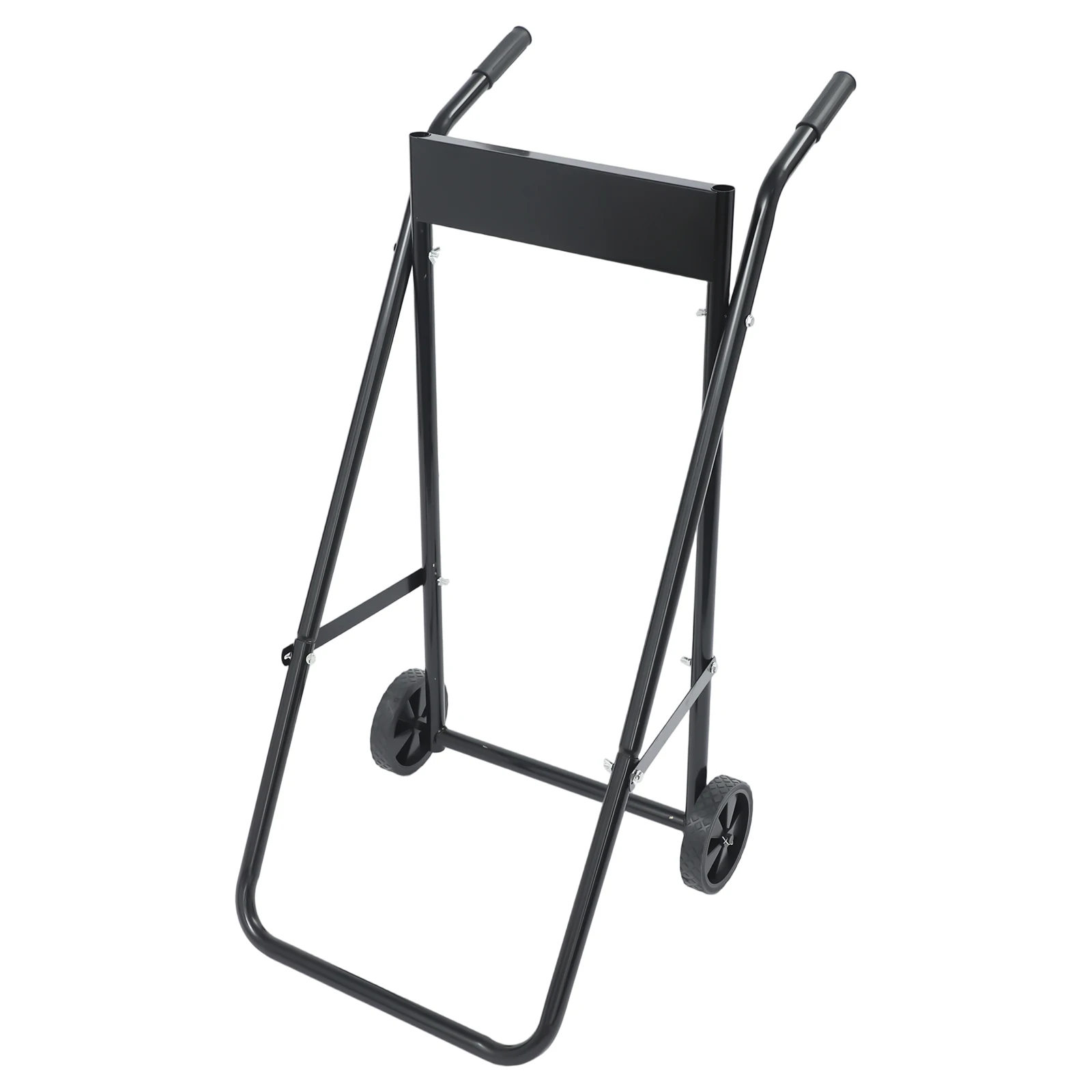 عربة محرك القارب الخارجية القابلة للطي، تحميل عربة محرك القارب شديدة التحمل 40 كجم، مقطورة حامل نقل المحرك الخارجي باللون الأسود