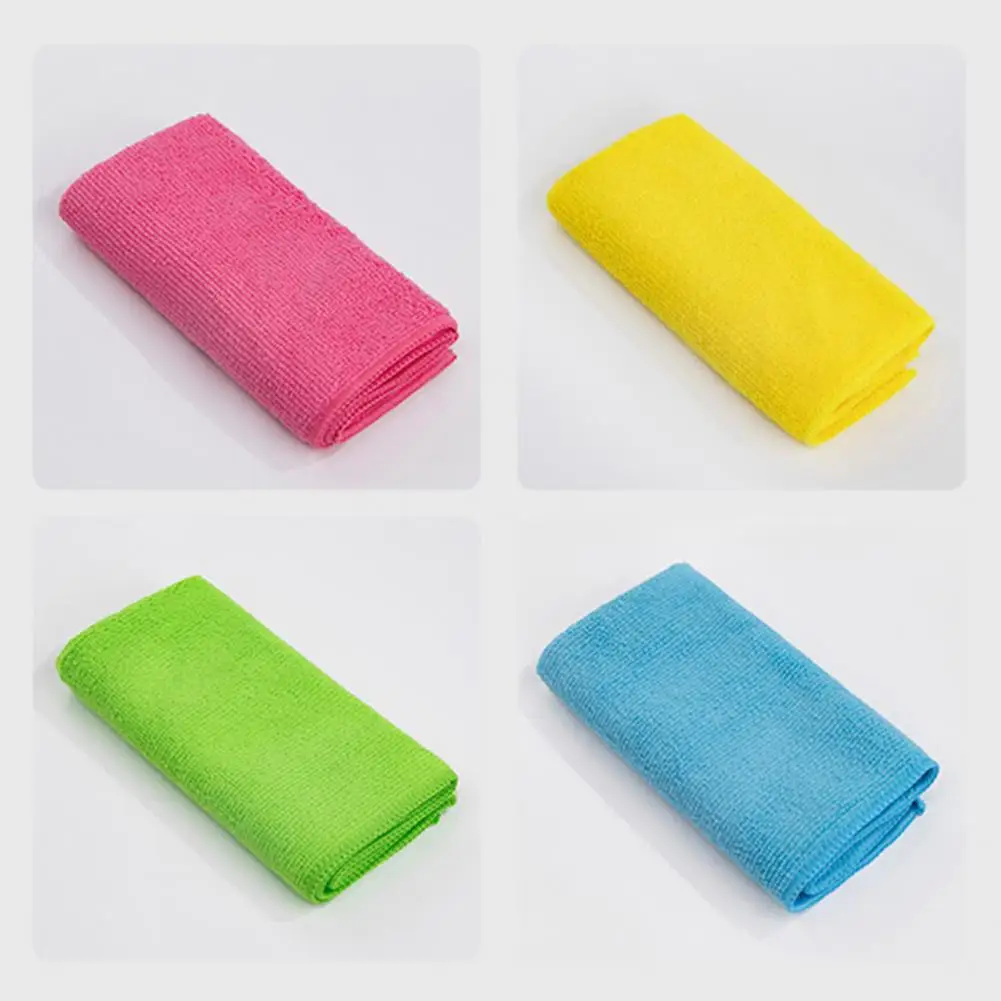 Absorbent Towels Highly Absorbent Kitchen Towels Set Microfiber Cotton Dish Cloths Oil Stain Remover Reusable Tea Towels 30x30cm