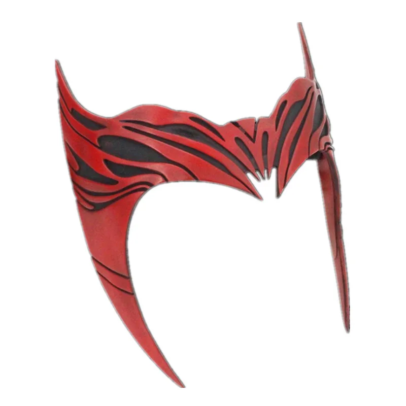 High Quality Movie Scarlet Witch Resin Mask Wanda Cosplay Masquerade Superhero Women Crown Adult Headband Halloween Masks Props