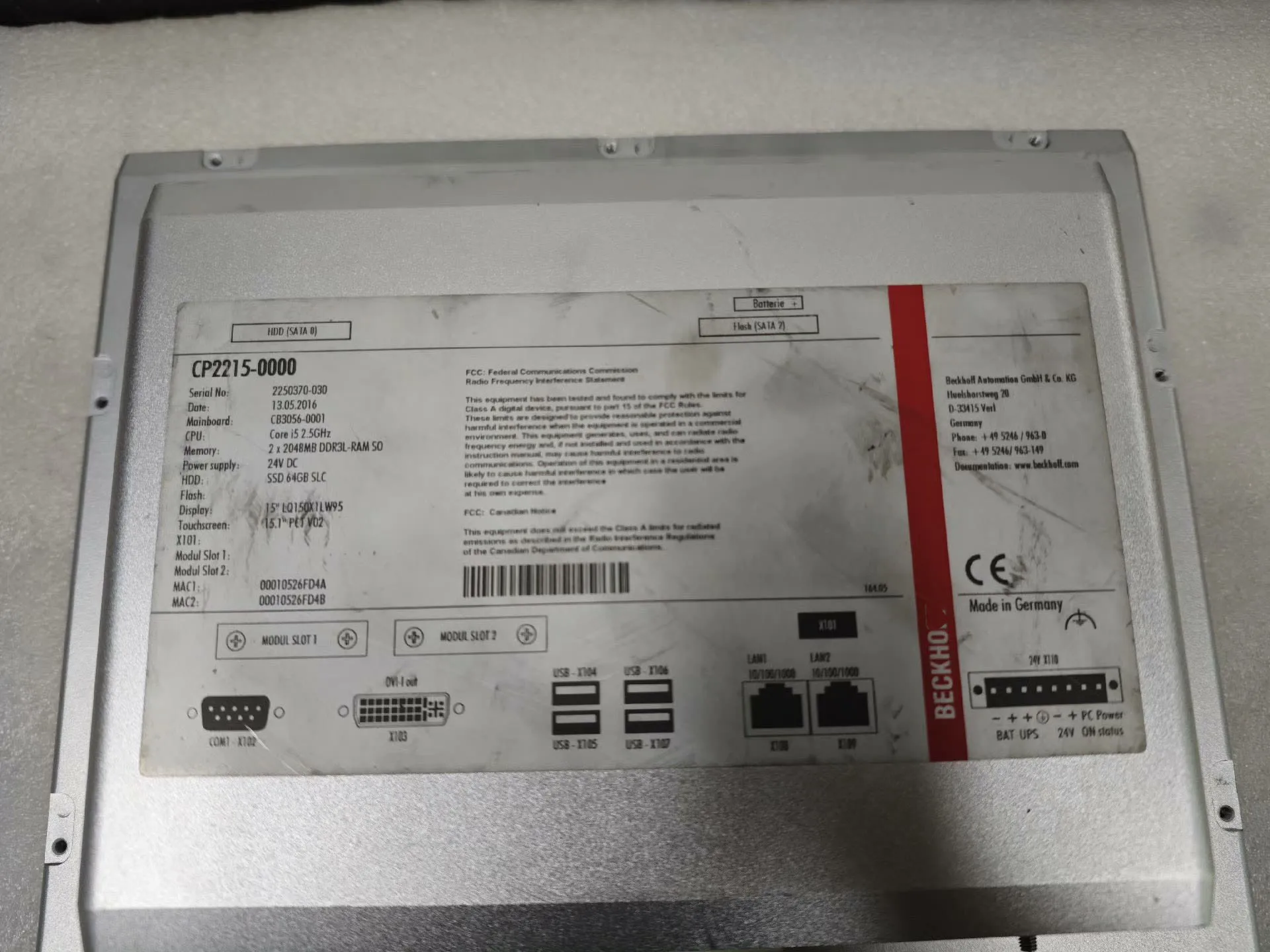 CP2215-0000 Touch Panel for Beckhoff CP2215-0000