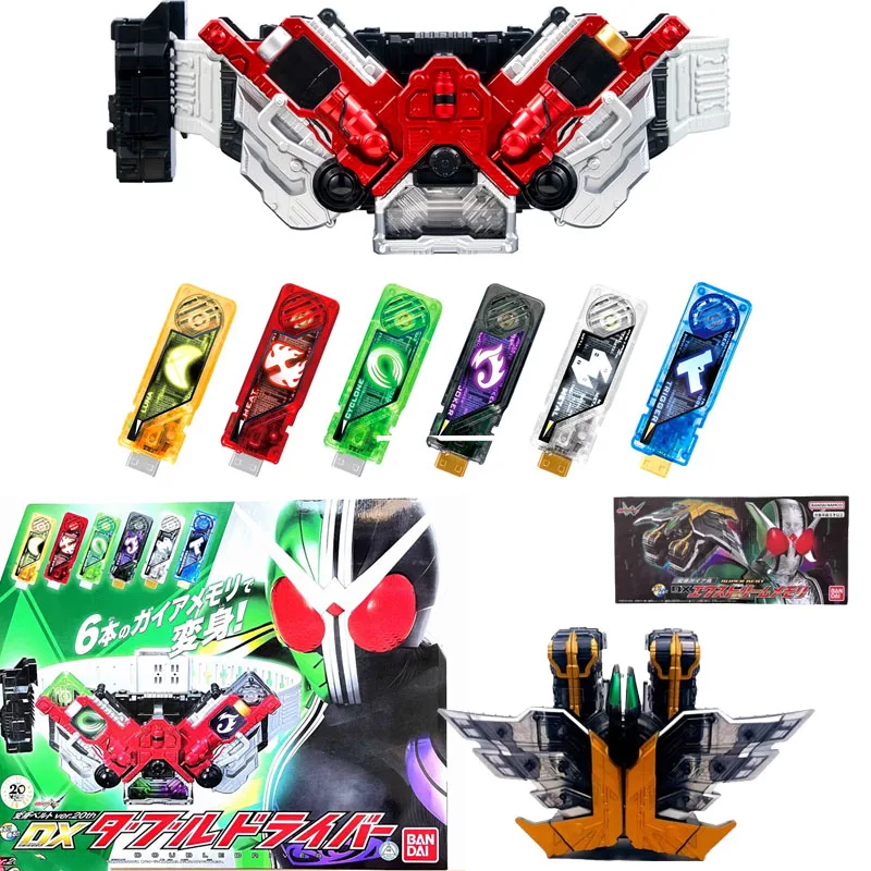 

Bandai Kamen Rider W ремень двойная трансформация модель игрушки Dx драйвер реквизит для студентов Косплей фигурка 6 Gaia память подарок на день рождения