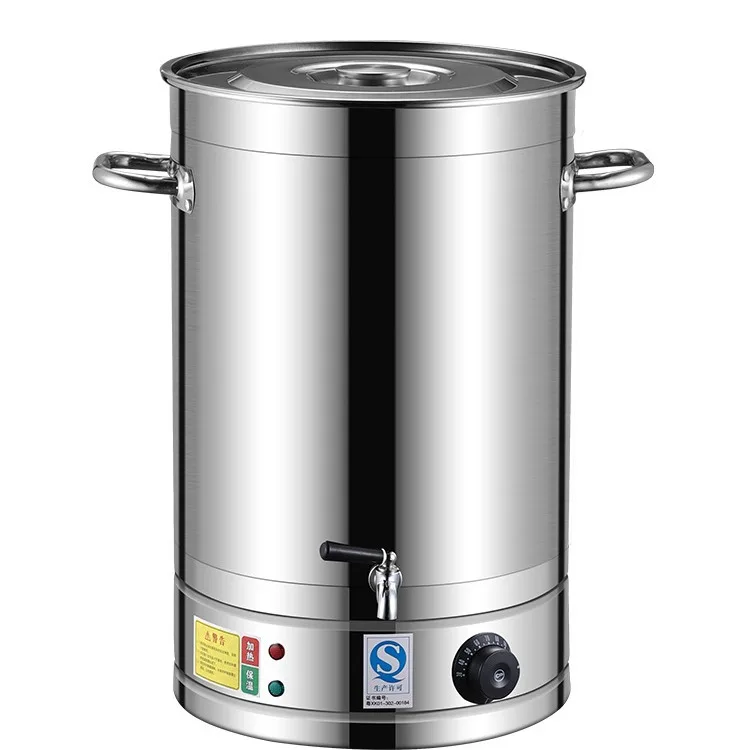 88L Commercial Electric Water Boiler, Stainless Steel Boiling Bucket Anti-Dry Burn with Faucet & Temp Control