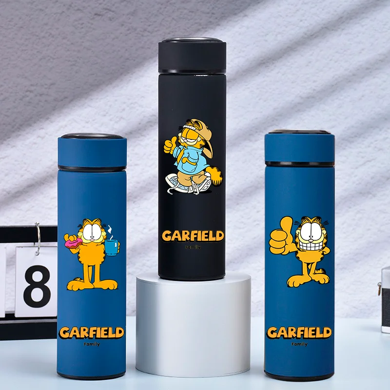 500ML Garfield Cartoon Portable Large Capacity Water Cup 304 Stainless Steel Leak Proof Cup Student Sports Travel Water Bottle