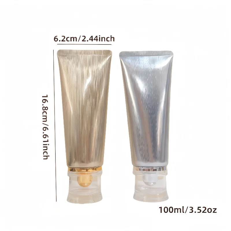 6 قطع 100 جرام أنبوب مستحضرات التجميل متوفر في المخزون، متوفر باللون الذهبي/الفضي بالكامل، متوفر لمصنع الدفعة الصغيرة بالجملة #3