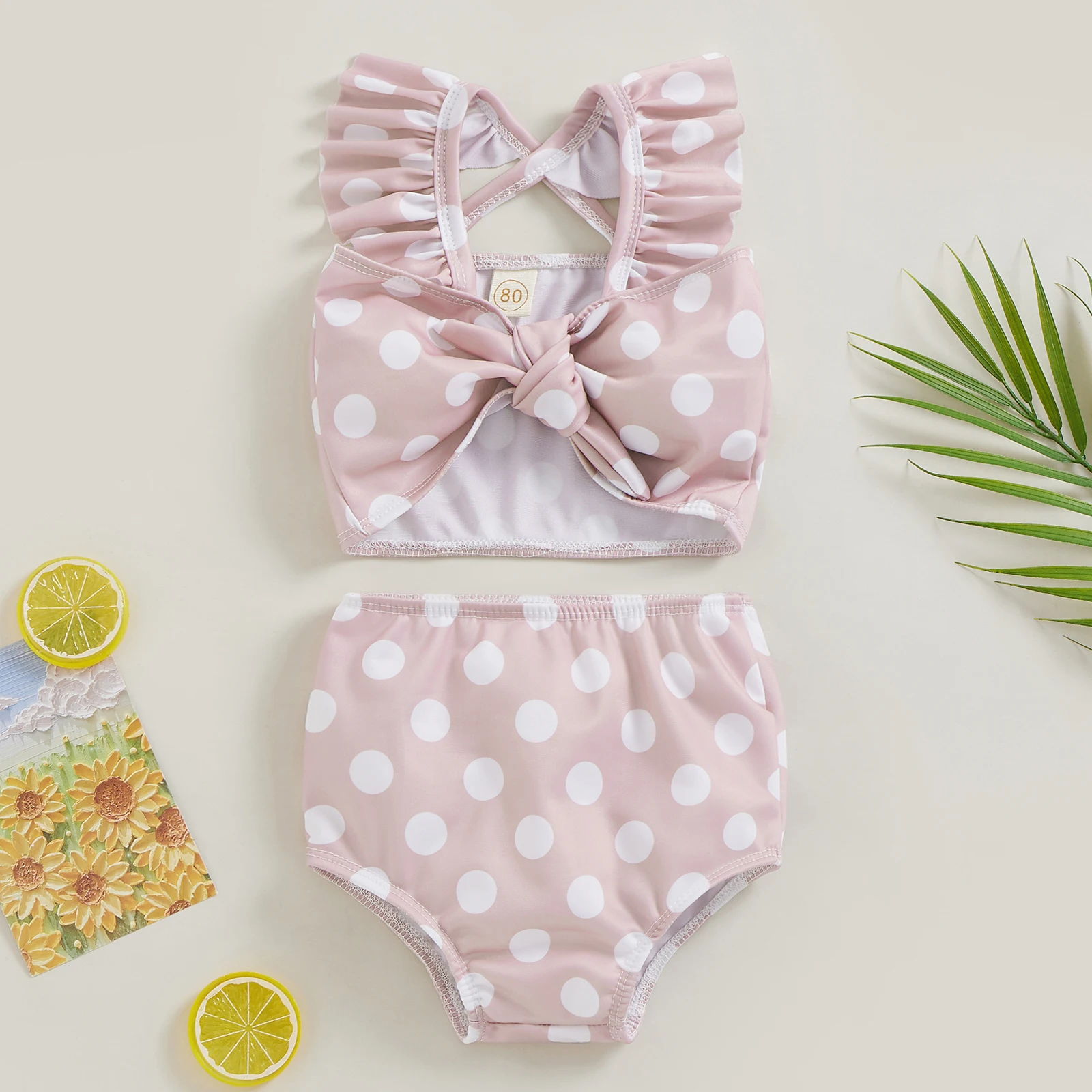 Summer Baby Girl Strawberry Printed Ruffled Bikini Tankini Sets with Hat Kids Two Pieces Swimsuit Swimwear Beach Bathing Suit
