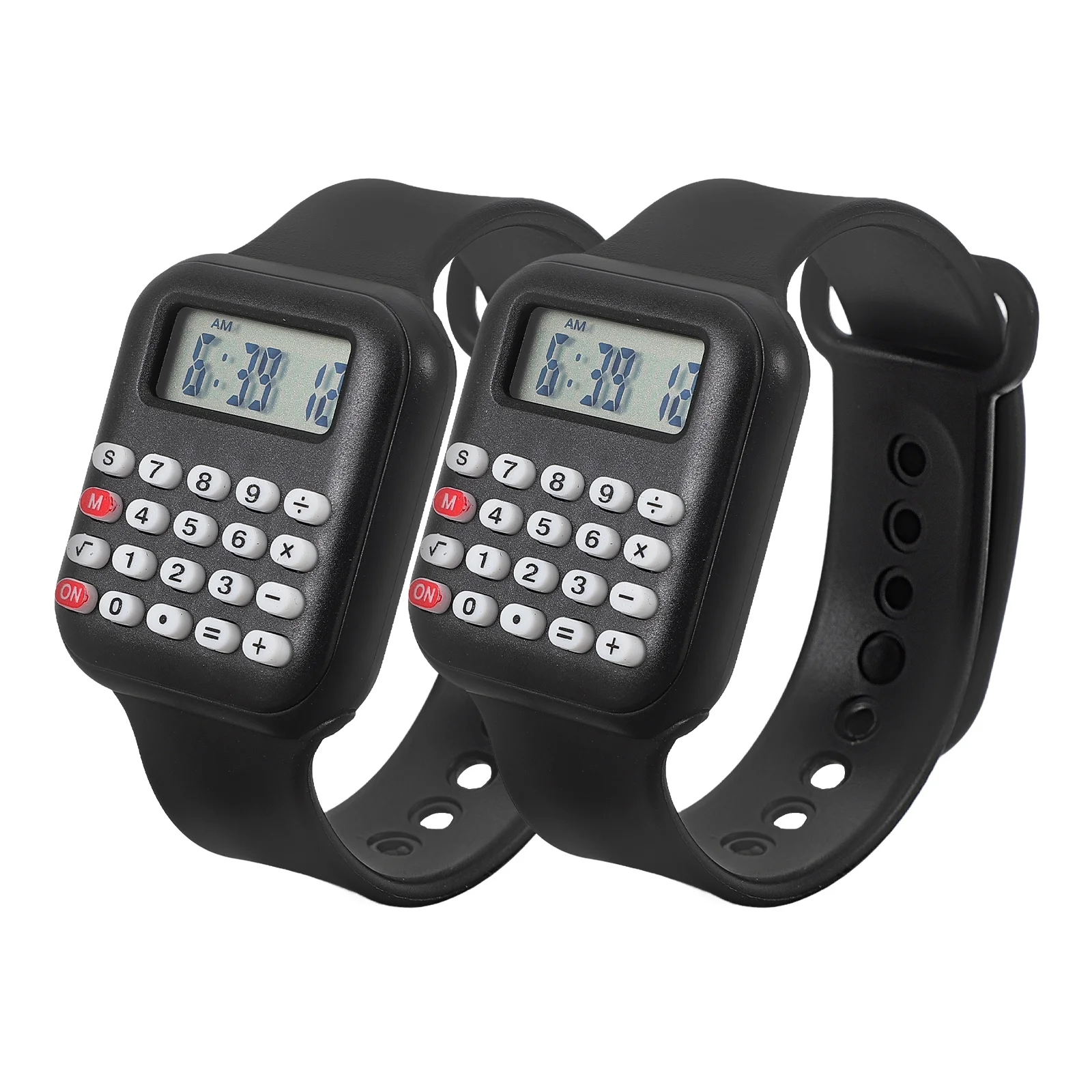 

2Pcs Children Calculator Watch Portable Multifunctional Electronic Wristwatch Kids Arithmetic Learning Tool Children Watch