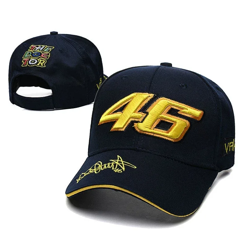 Unisex Adjustable Cotton Embroidered Racing Baseball Cap HipHop Motorcycle Streetwear Men Women Outdoor Fishing Hiking Sport Hat