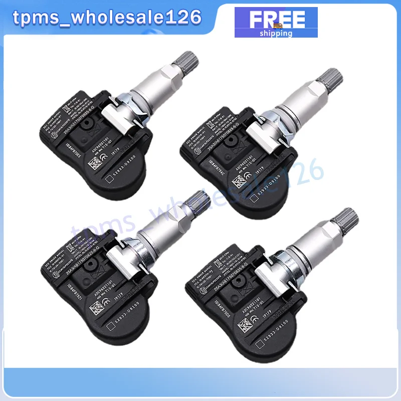 52933-D9100 Car Tire Pressure Monitor Sensor 4PCS For Genesis G90 Hyundai Grandeur Ioniq Kia Optima Soul TPMS 433MHZ 52933-D4100