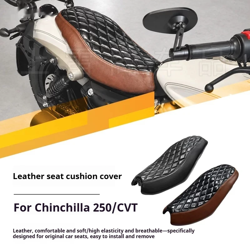 For Benda Chinchilla 250 CVT Retro Leather Seat Cover Breathable No-Drill Accesorios Moto