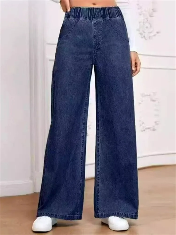 High Waist Straight Leg Loose Fit Casual Jeans Women's Cross-Border Pants 2