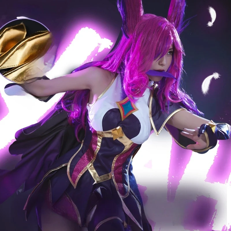 League Of Legends Lol Star Guardian Xayah Cos Wig Cloak Star Guard Cosplay Costume Coser Game Character Anime Costume view 4