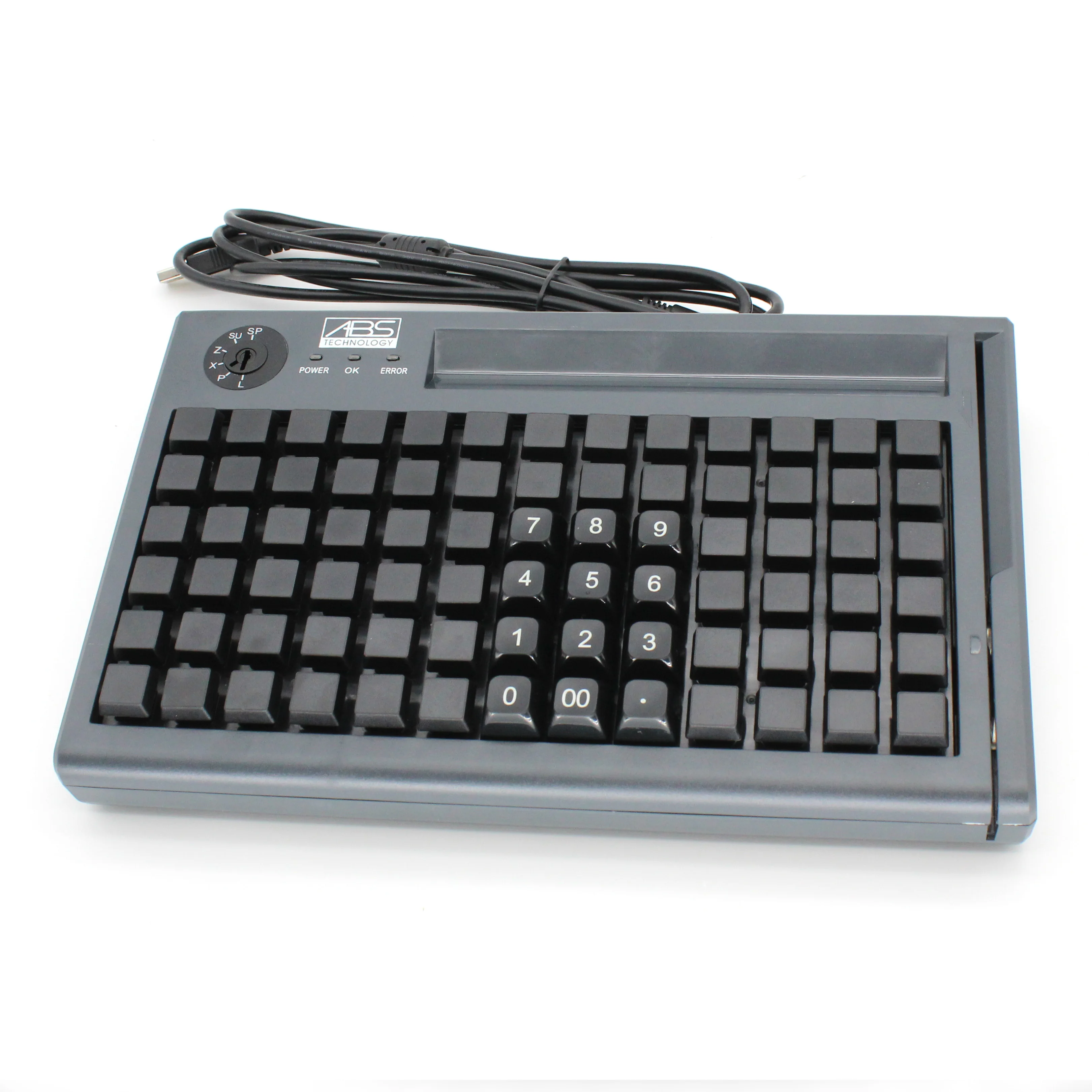 ATV&UTVNew Hot Sales Supermarket Cashier Programmable LED Backlit USB Interface 78-Key Waterproof Keyboard