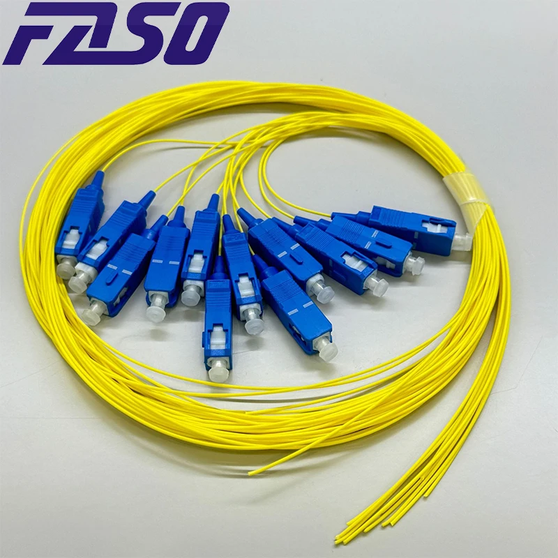

FASO 50Pcs 1.5Meter SC/UPC Fiber Optic Pigtails SM G652D SX 0.9mm SC/UPC Optical Pigtail LSZH Jacket UPC Fiber pigtails