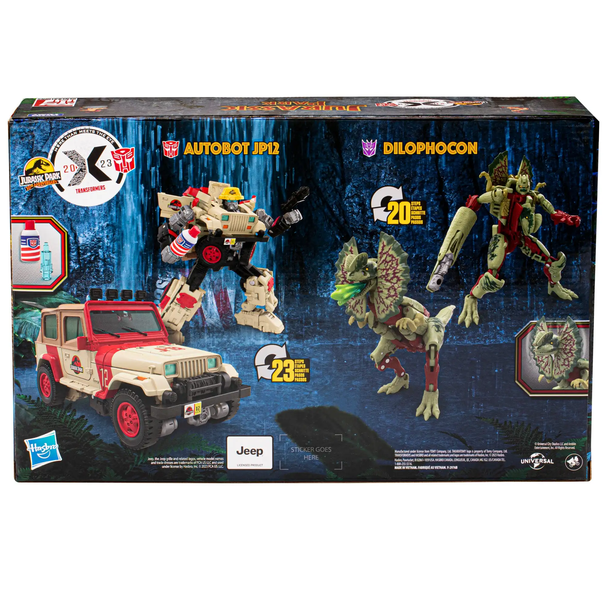 Hasbro Transformers X Jurassic Park Generations Dilophocon & Autobot JP12 30th Anniversary Action Figure Toy Kids Gift F7140