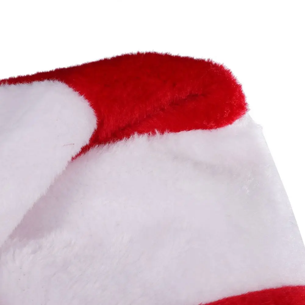 All-match Merry Christmas Decoration Christmas Hat Green Red Striped Santa Claus Hat Korean Style Plush Hat Outdoor