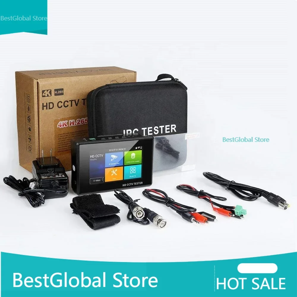 hotselling Wrist 4 inch IPS touch screen 4K H.265 2MP 5MP 8MP AHD CVI TVI IP network    Tester