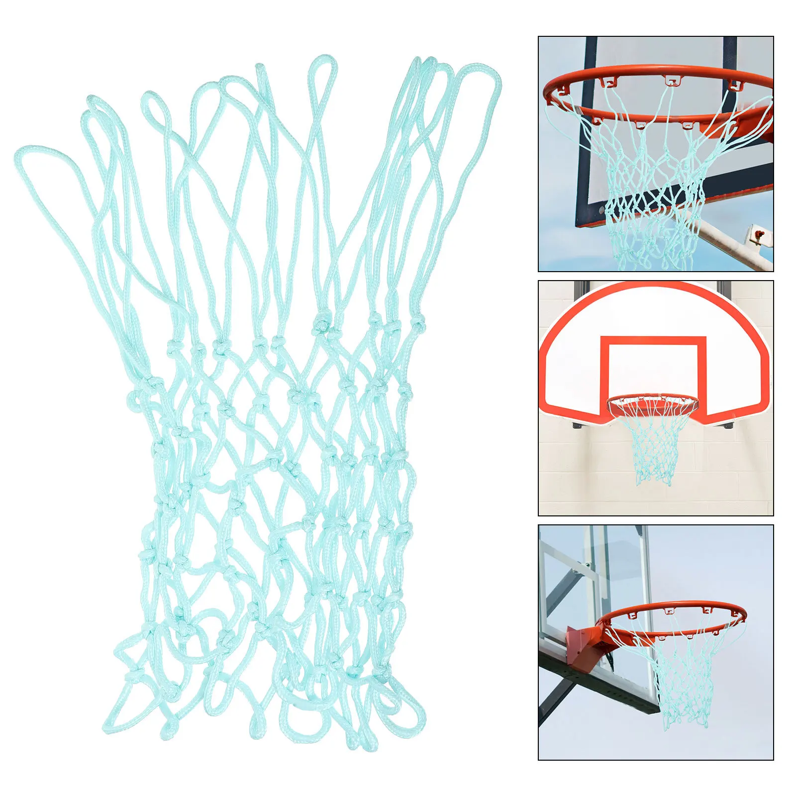 Durable Nylon Basketball Net Replacement Heavy Duty Luminous Net Outdoor Indoor Basketball Hoop Frame Basketball-Hoop Mesh Bag