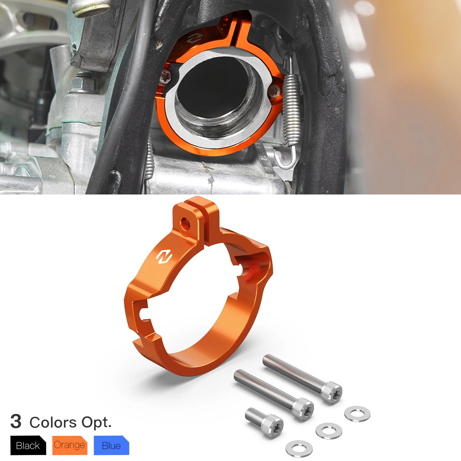 

NICECNC For KTM EXC 300 2024 EXC 250 XCW 300 Exhaust Flange Clamp Guard SX250 SX300 XC250 XC300 2023-2024 For GasGas EC 300 250