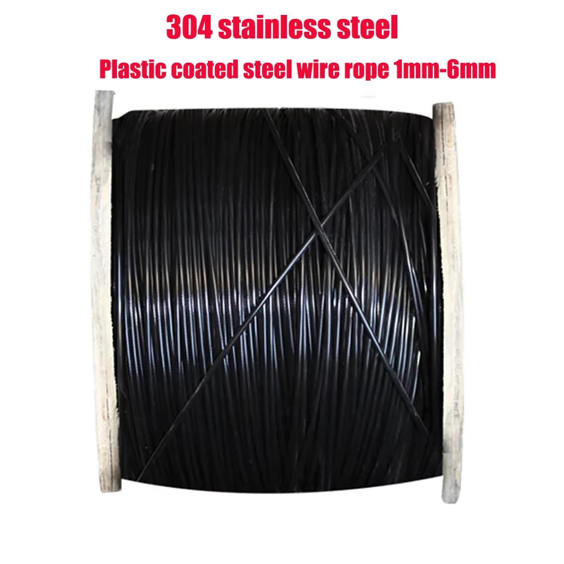 1/1.2/1.5/2mm Black Stainless Steel Rope Hanging Painting Plant Climbing Vine Shading Net Drying Wrapped Plastic Steel Wire Rope