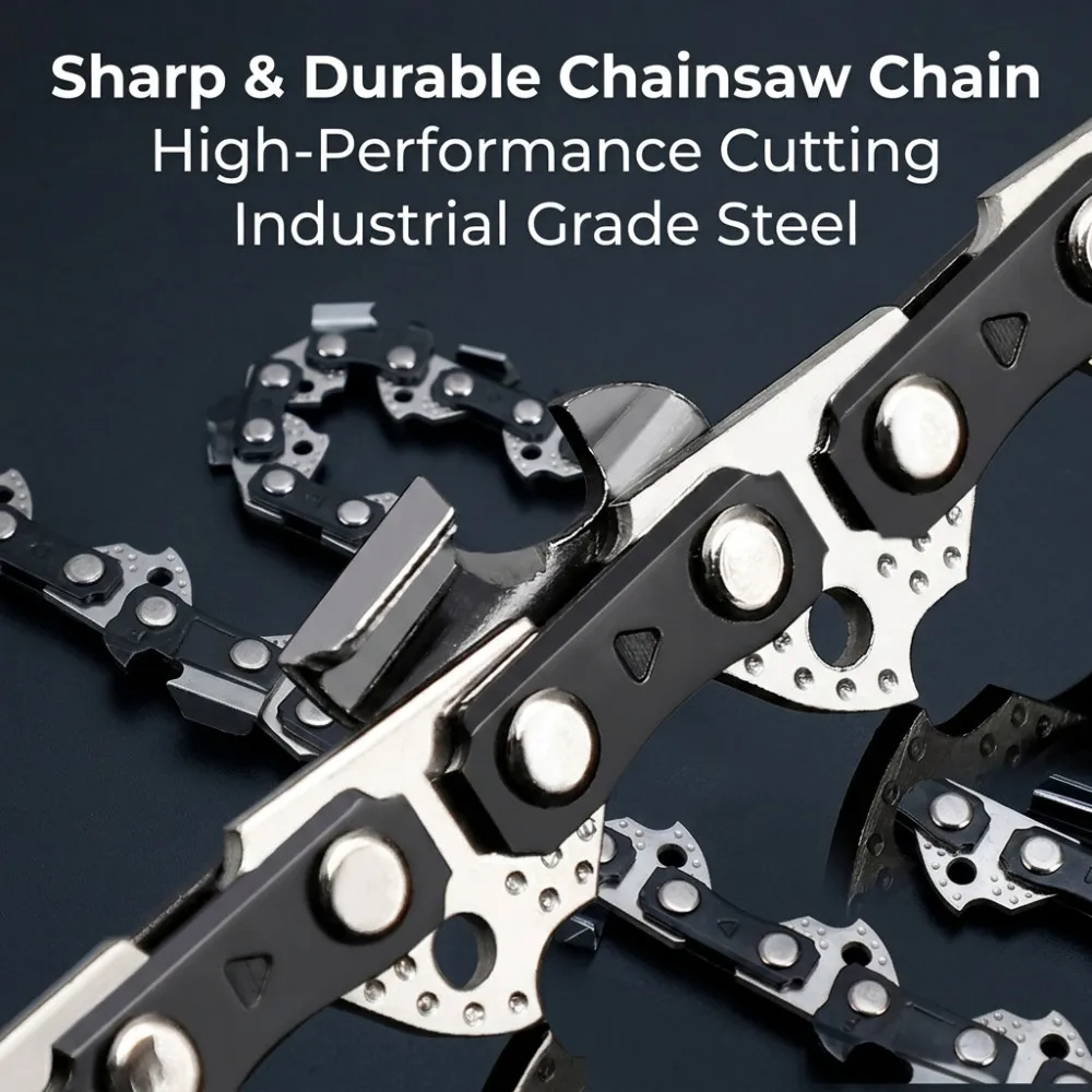 1 Piece 10/12/14/16/18 Inch, 40/45/52/56/59/64 Transmission Link Semi-Cinch Chain for Chainsaw Is Available