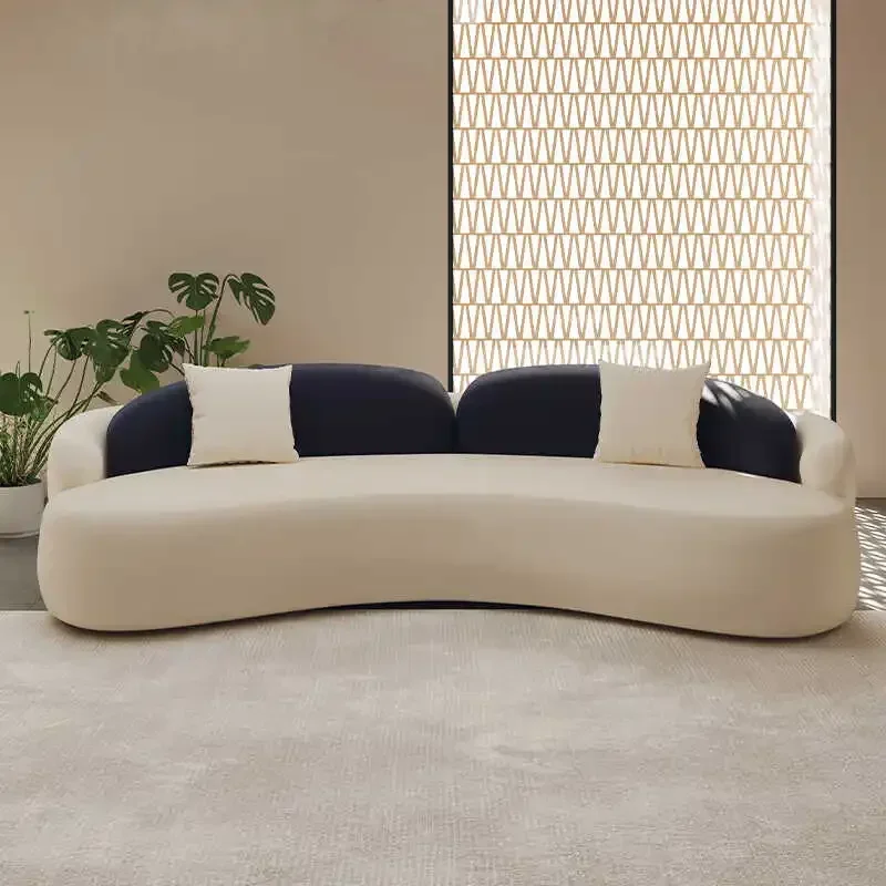 أريكة منحنية، منطقة جلوس، استقبال المشاهير على الإنترنت، صالون تجميل، متجر ملابس، قاعة مكتب الإقامة المنزلية، اجتماع الضيوف #4