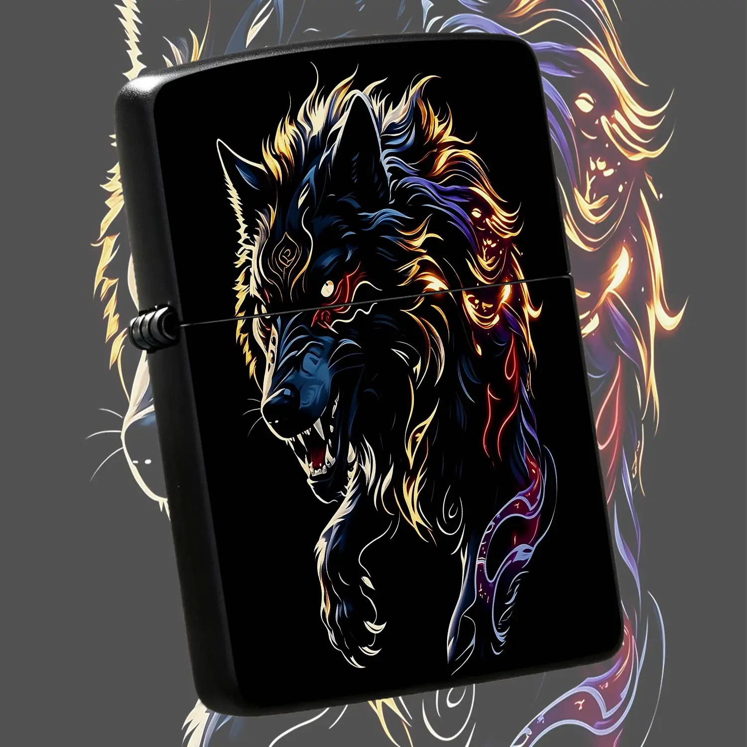 Stylish Glowing Wolf Pattern Portable Igniter, Eye-Catching Aesthetic Decor Accessory For Daily Outdoor Travel, Exquisite Trendy Present For Friends, Multi-Scenario Practical High-Grade Cool Ornament For Personal Use A Humorous And Interest