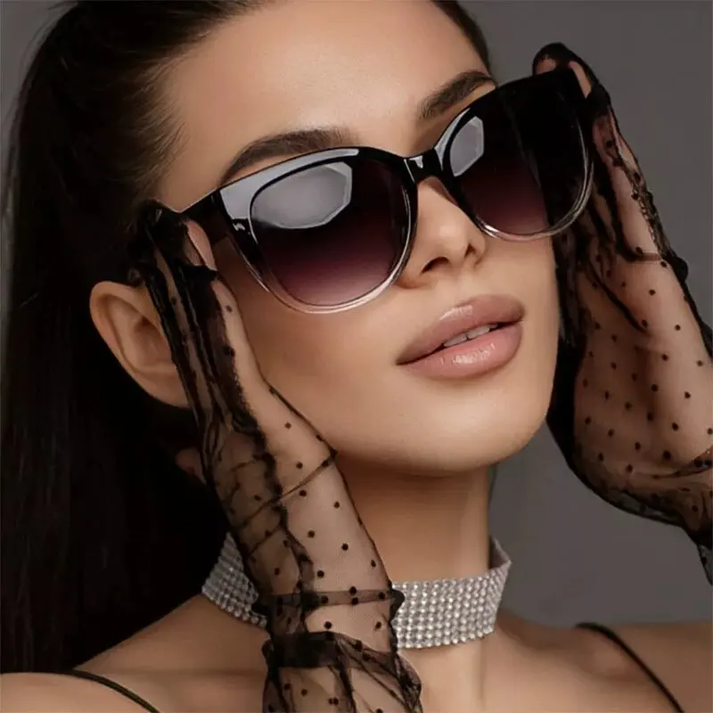 Fashionable And Versatile Trend, Gradient Lens Sunglasses, Uv Protection And Sunshade165