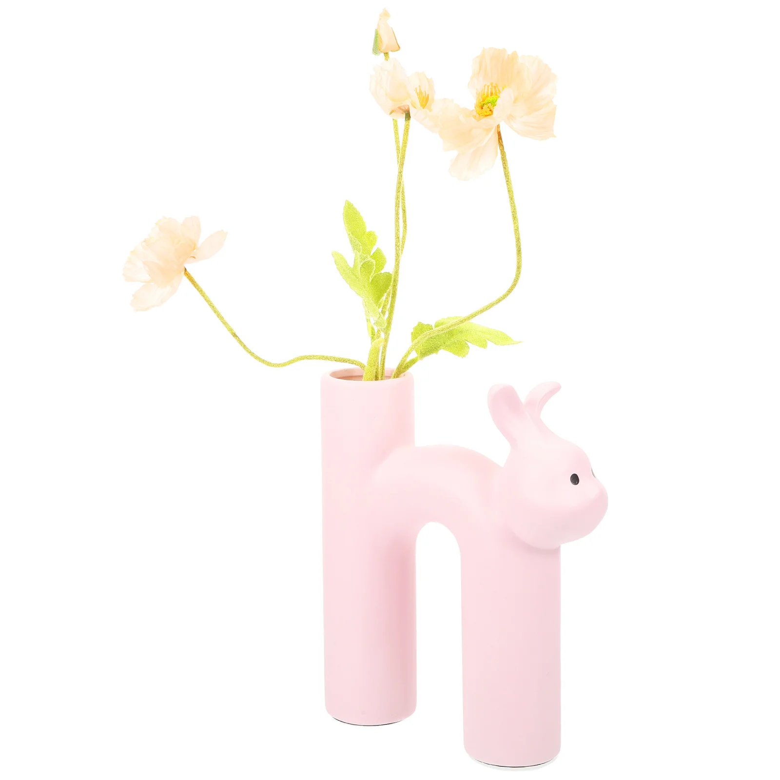 

Rabbit Ceramic Vase Minimalist Flowerpot Decorative Home Office Display Chic Flower Arrangement Pot Nordic Style Vase for Dried