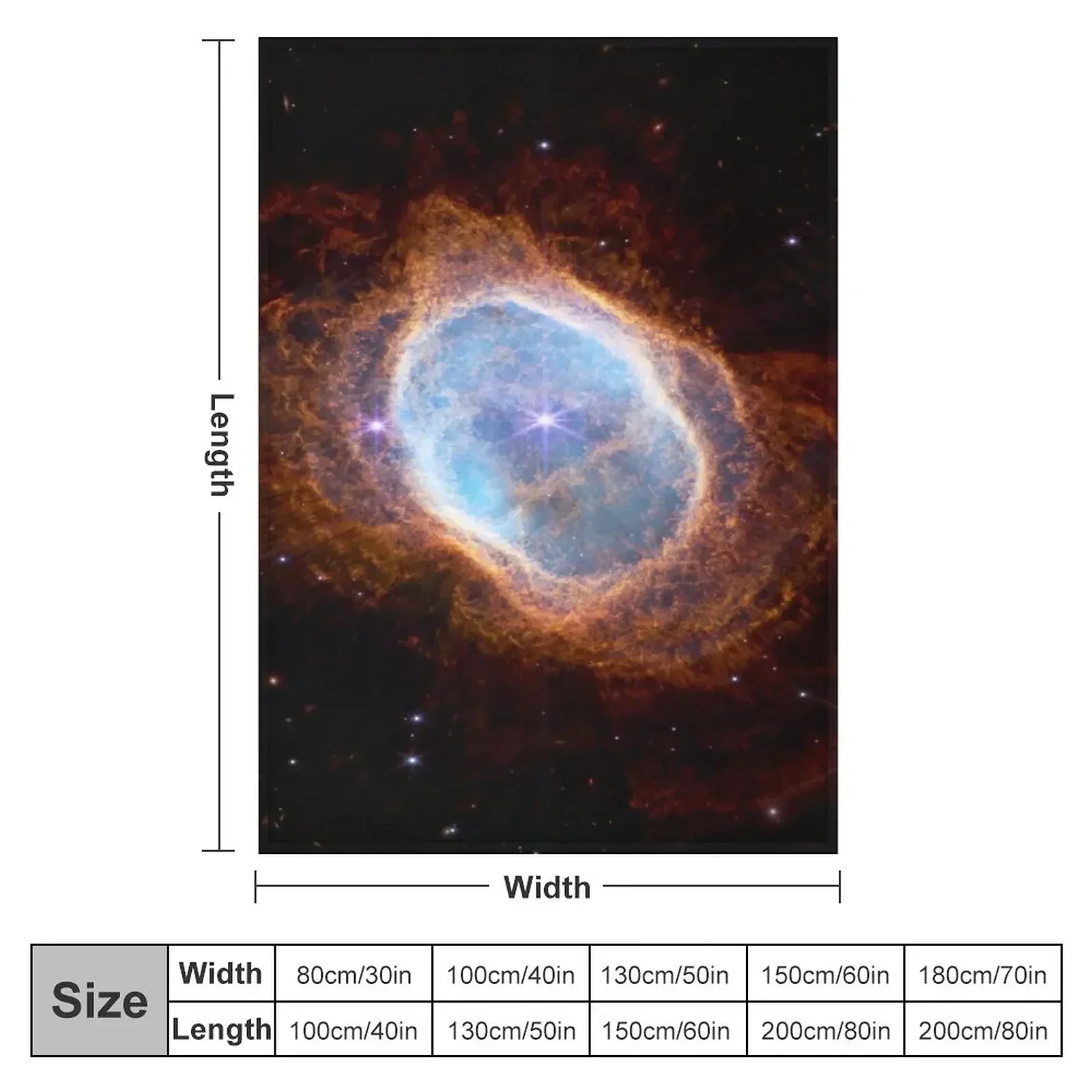 New James Webb space telescope -South ring nebula Throw Blanket Retros Luxury Brand Blankets