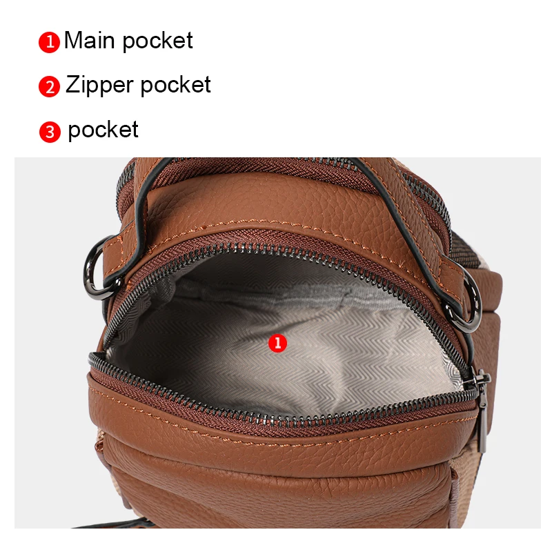 Real leather phone bag for women, high-end checkered fabric paired with cowhide crossbody bag, single shoulder mom bag