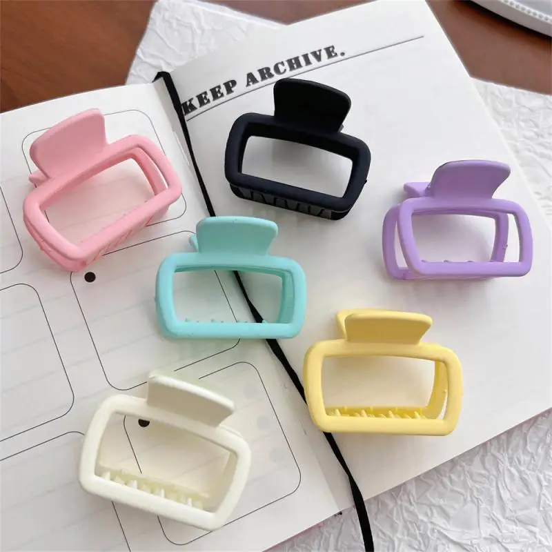 2/4/6PCS Small Hairpin Monochrome Hair Up Headgear Temperament Scratch Miss Hair Accessories Square Frosted Issue Card Fashion