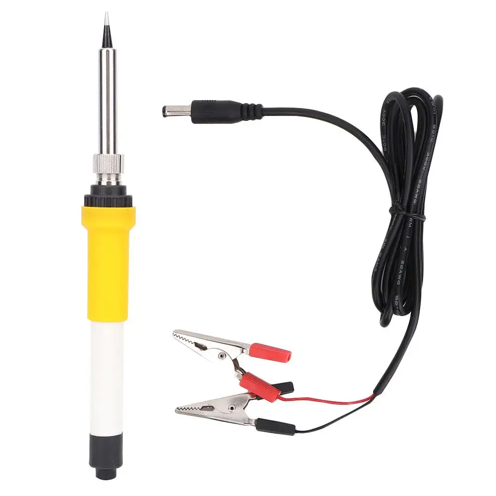 

Electric Soldering Iron DC12V 60W Welding Solder Rework Station Heat Pencil Tips Repair Tool for Simple Soldering, Wiring Repair