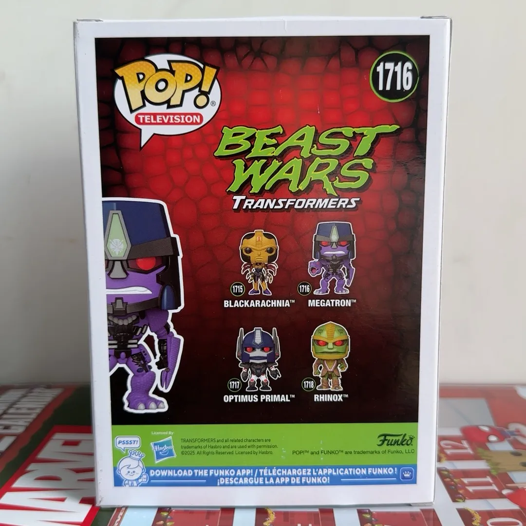 Funko Pop Blackarachnia Megatron Optimus Primal Rhinox Toys Beast Wars: Transformers Figura Coleccionable Edición Limitada Juguete para Regalo
