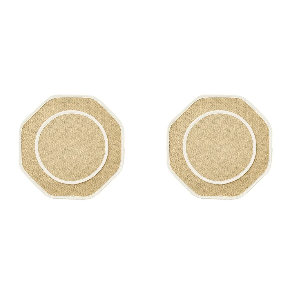 

Практичные круглые подставки для столовых приборов, 2 шт., льняные противоожоговые подушечки для посуды, защитные коврики для столовых приборов, свадебные коврики